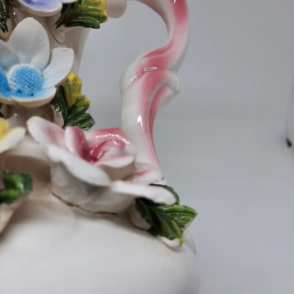5 For $20.00 Vintage Decorative Pitcher Pink, Blue and Yellow flowers - Picture 11 of 14